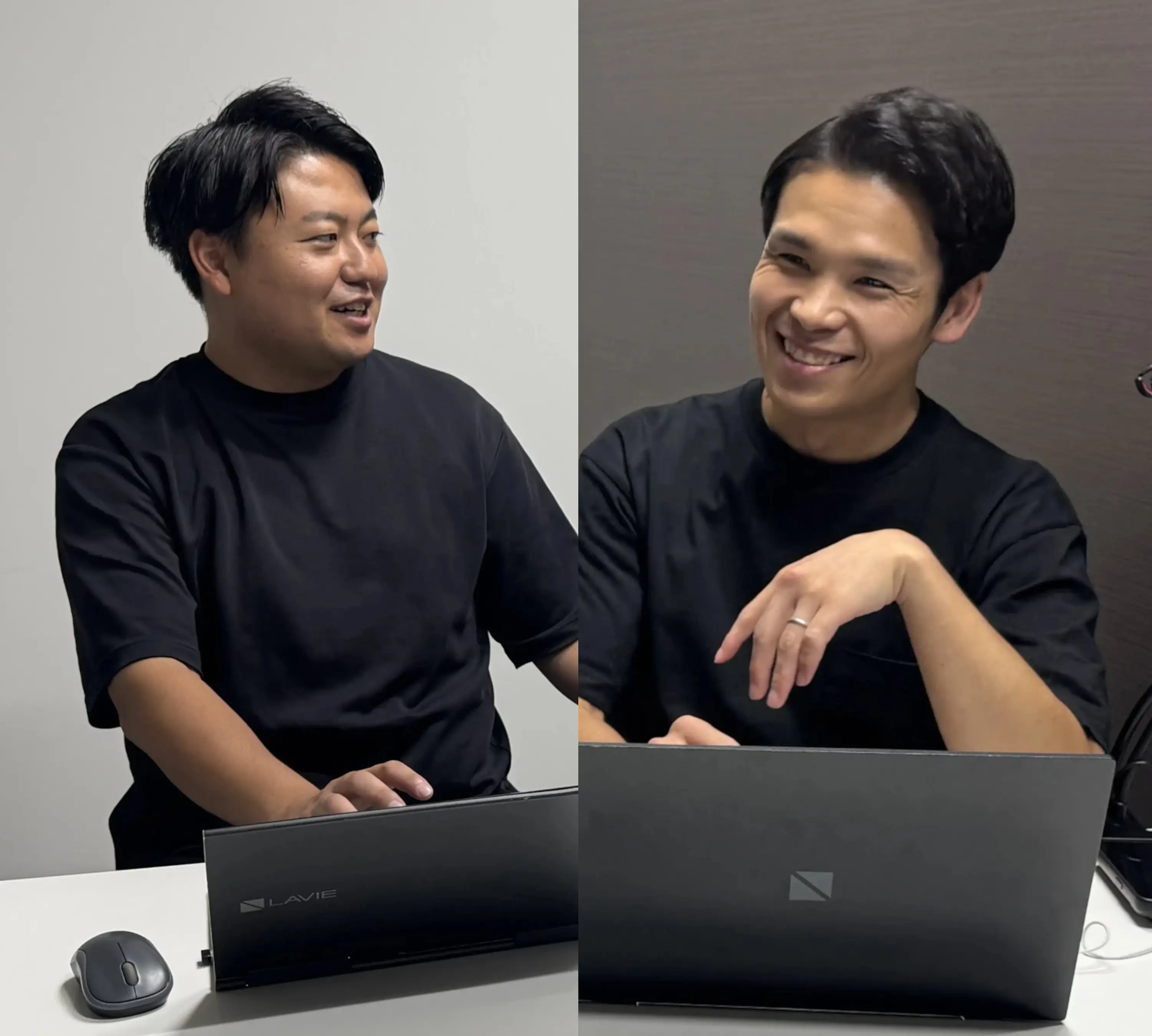 微笑んでいる髭を生やした男性の画像